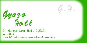 gyozo holl business card